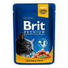 Brit Premium Cat Adult Łosoś, Pstrąg saszetka 100g mokra karma dla kota